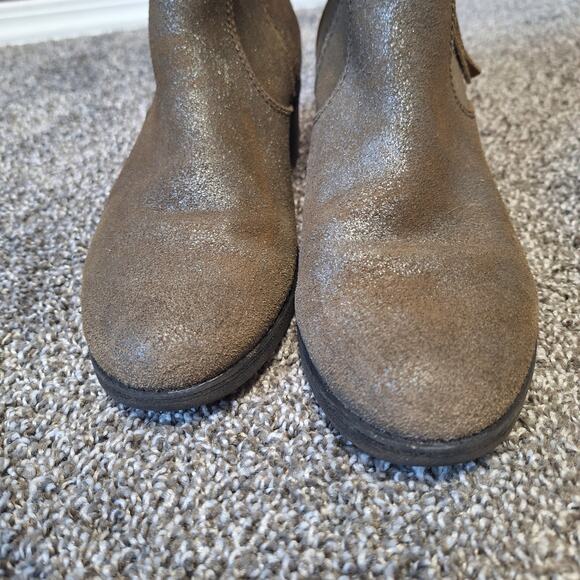 Clarks 9.5 Nevella Dovan grey suede booties boot shoes - Picture 4 of 8